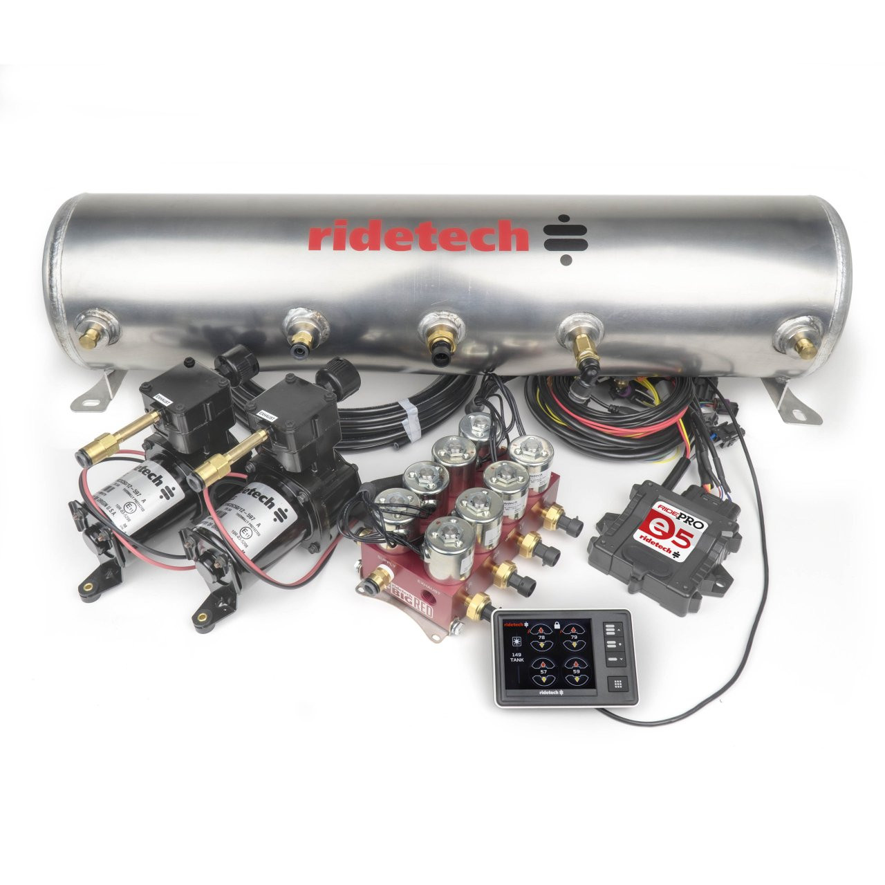 BigRed RidePro E5 air suspension control system with 5 gallon tank. — primary image
