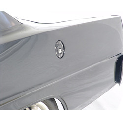Billet aluminum gas cap for 1962-1967 Nova, locking, anodized Silver.