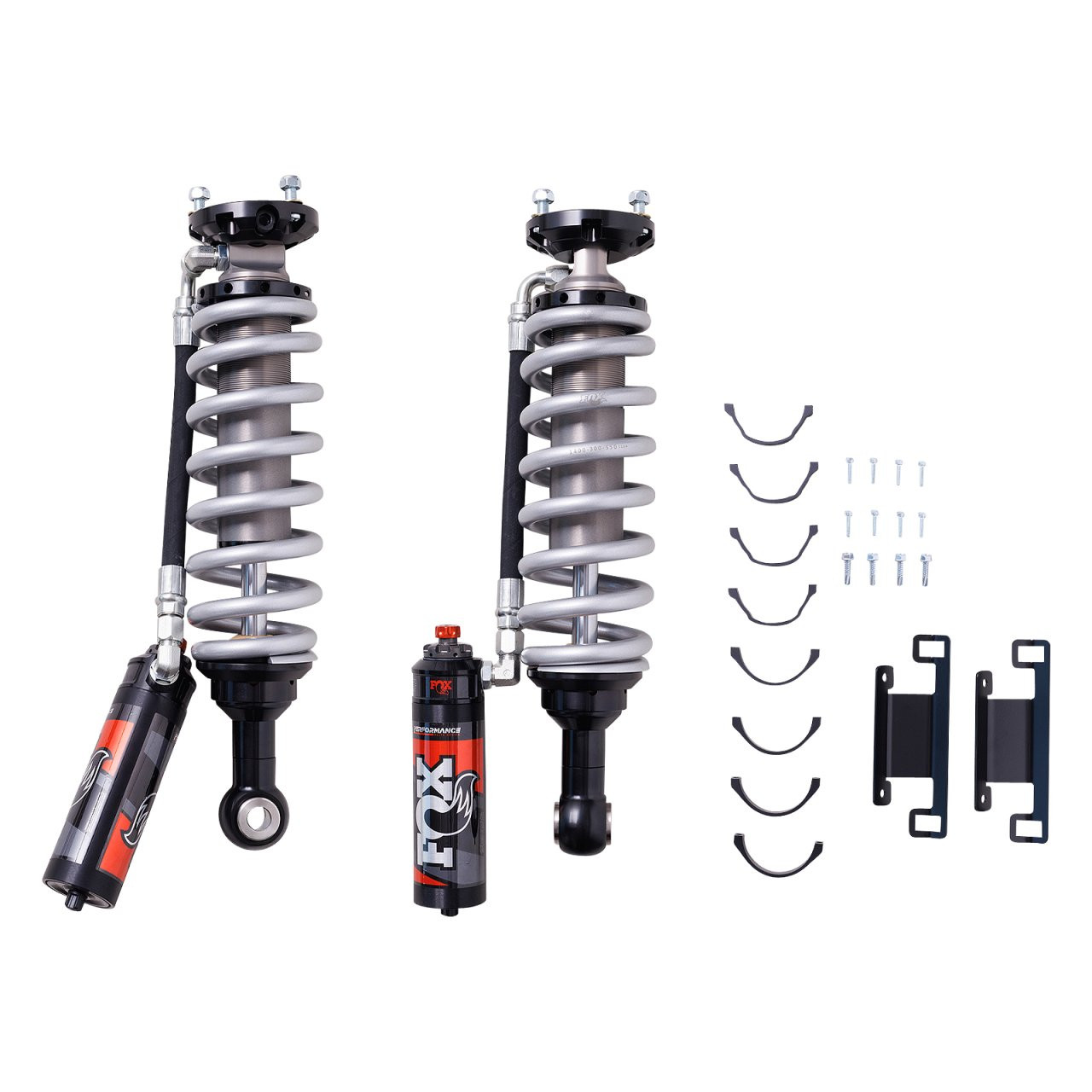 FOX PERFORMANCE ELITE 2.5 COIL-OVER RESERVOIR SHOCK PAIR -ADJUSTABLE — front view