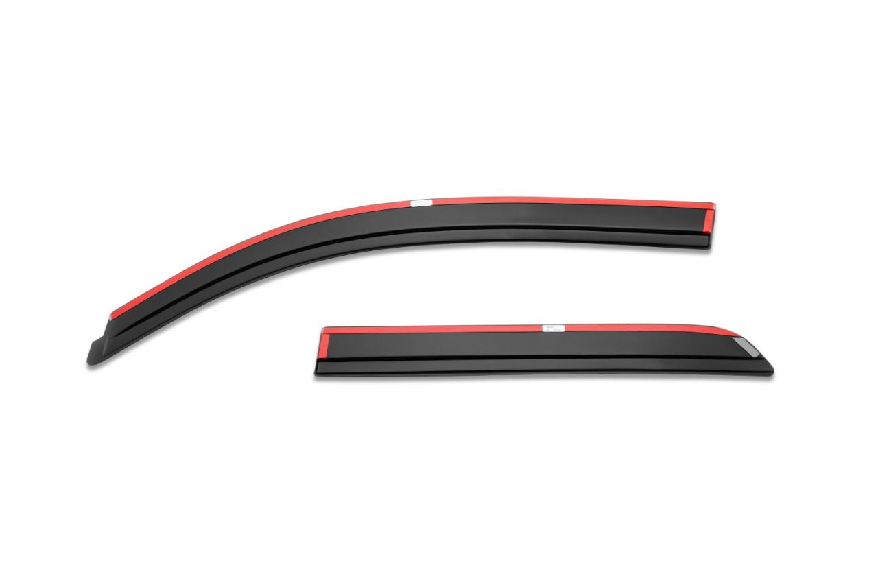 Low Profile Ventvisor Deflector; Smoke; Outside Mount; 4 pc. (2854149) — angled view