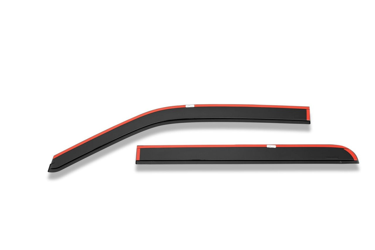 Low Profile Ventvisor Deflector; Smoke; Outside Mount; 4 pc. (2854044) — angled view