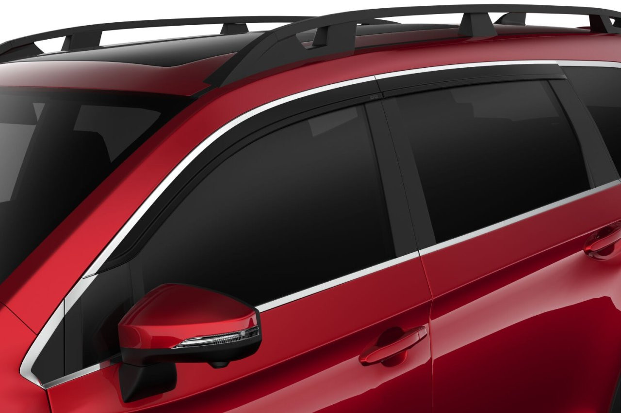 Low Profile Ventvisor Deflector; Smoke with Chrome Trim; Outside Mount; 4 pc. (2884063) — primary image