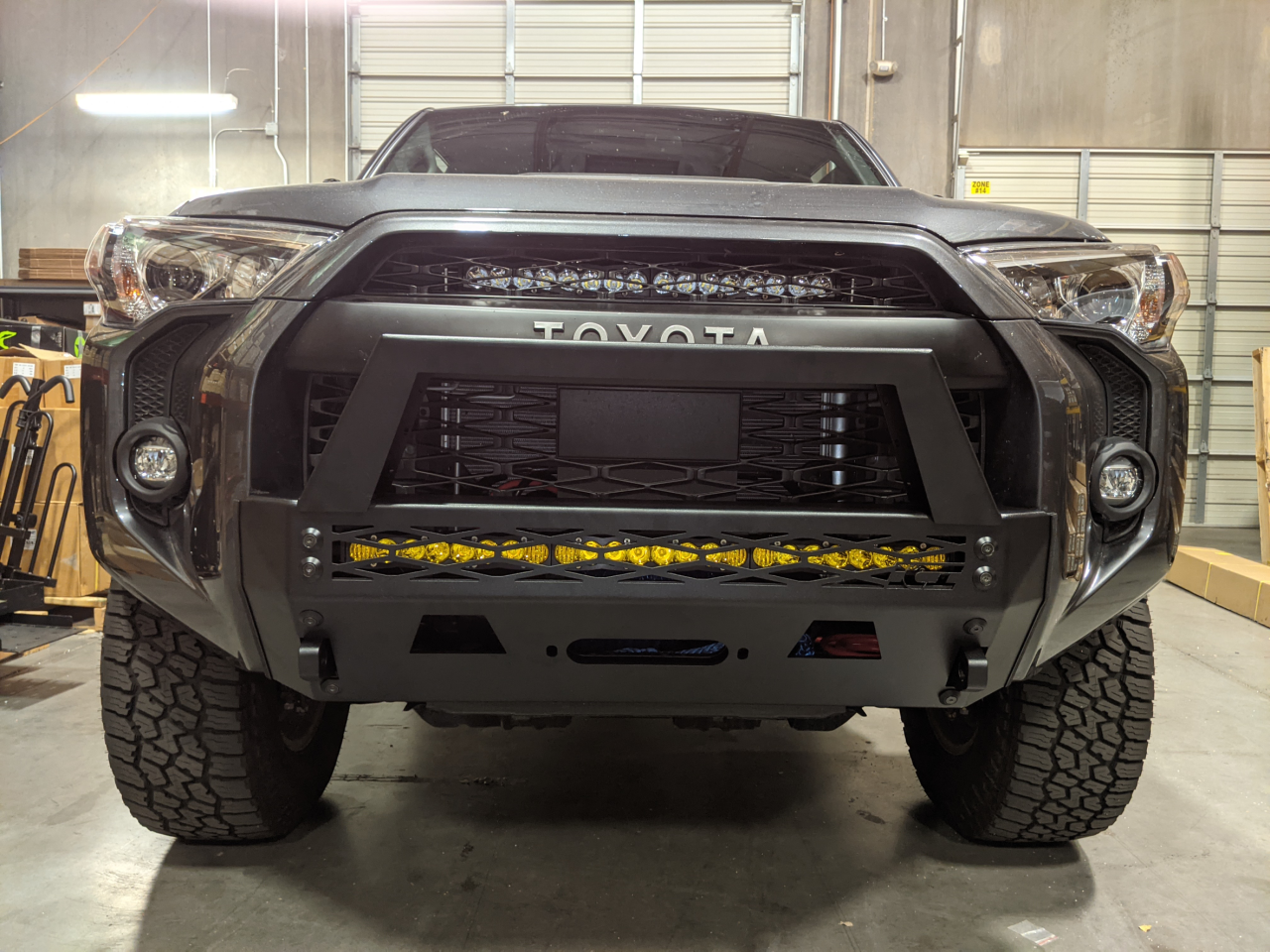ICI Alumilite Front Bumper (AL-FBM71TYN-RT) — installed view