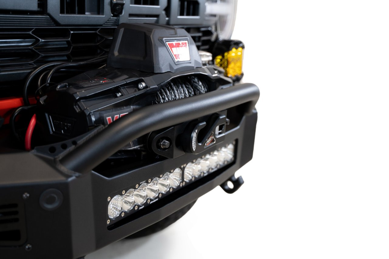 Rock Fighter Front Bumper (F260181060103) — installed view