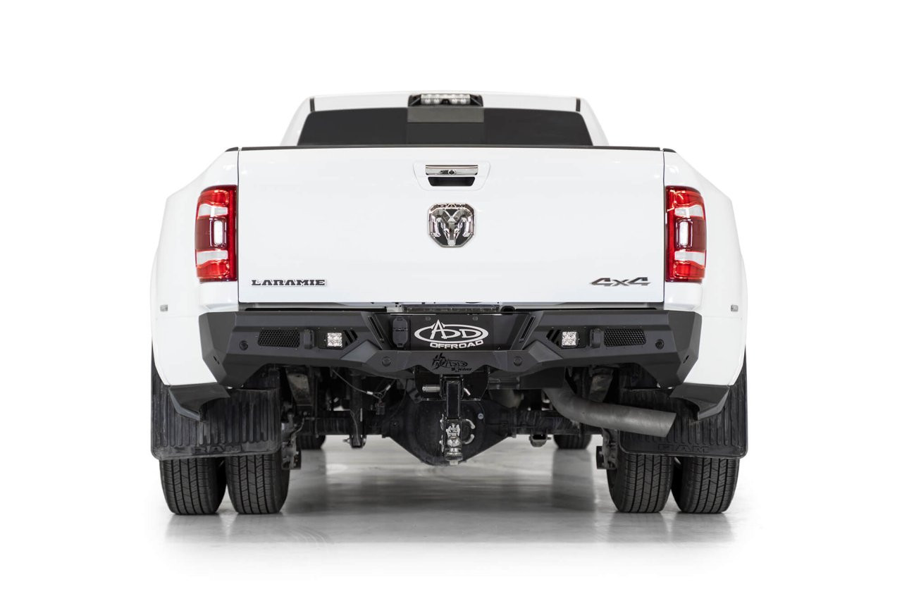 Bomber HD Rear Bumper (R560051280103) — installed view