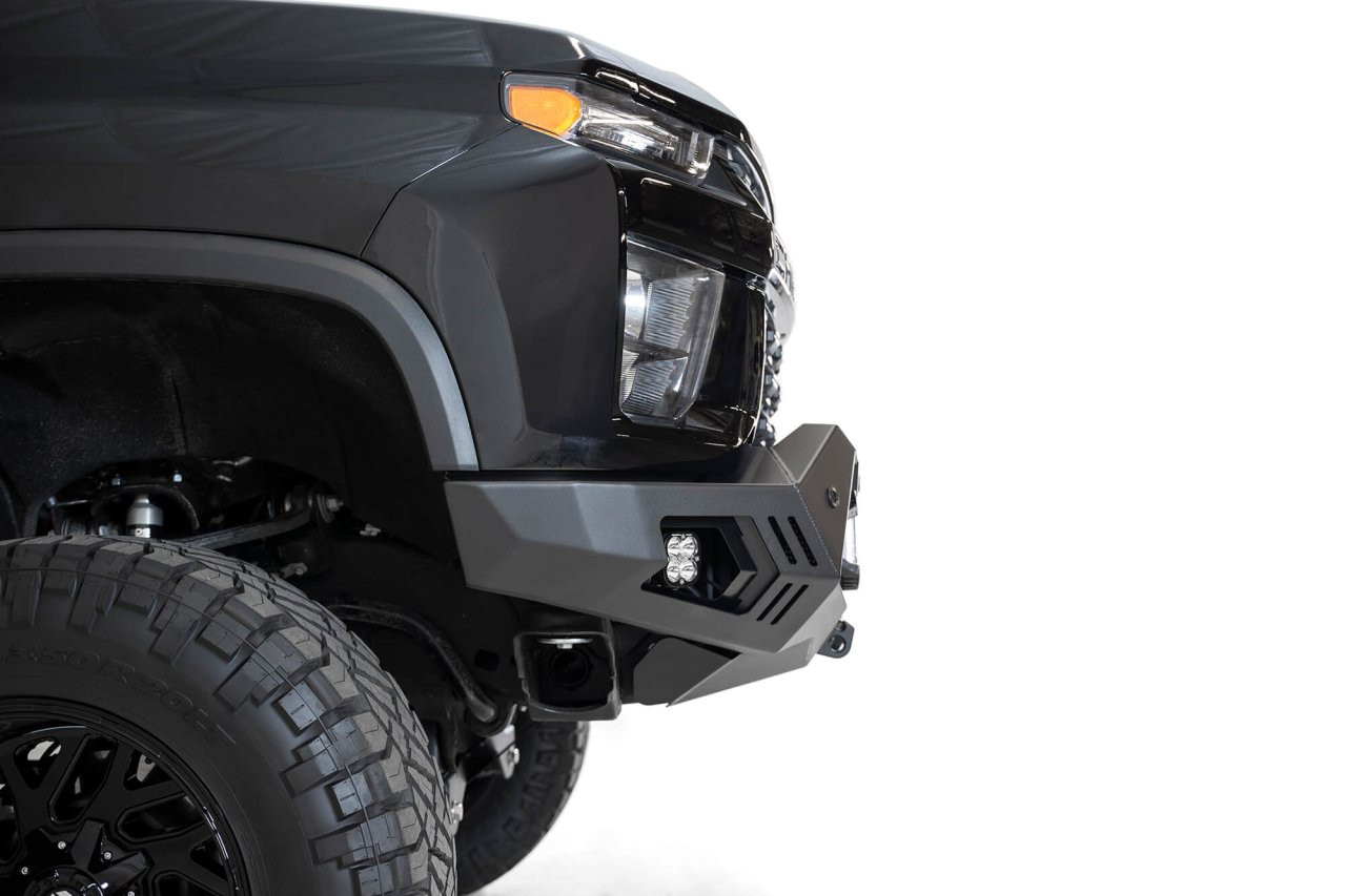 Bomber HD Front Bumper (F270043500103) — installed view