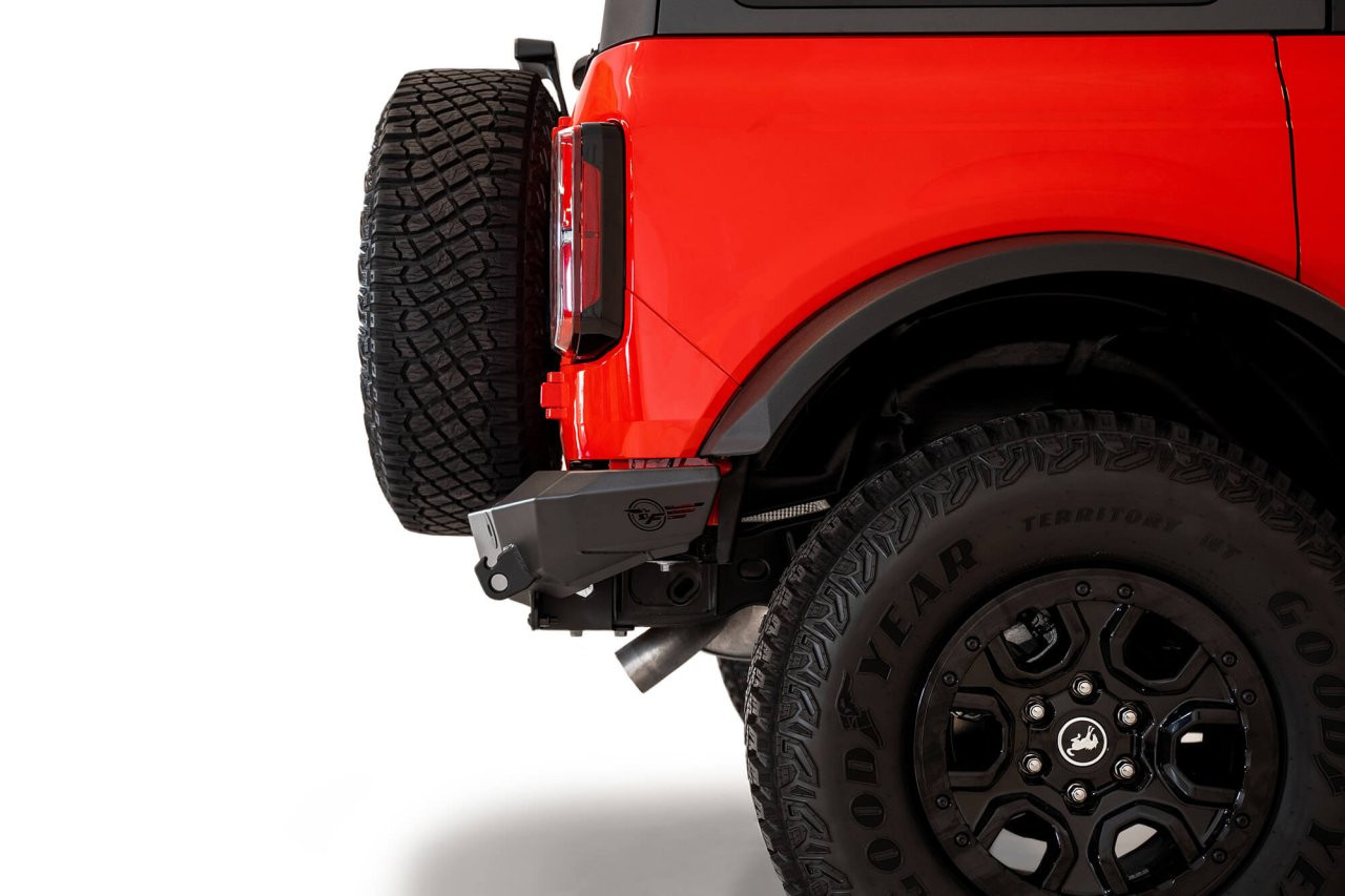 Rock Fighter Rear Bumper (R23012NA01NA) — installed view