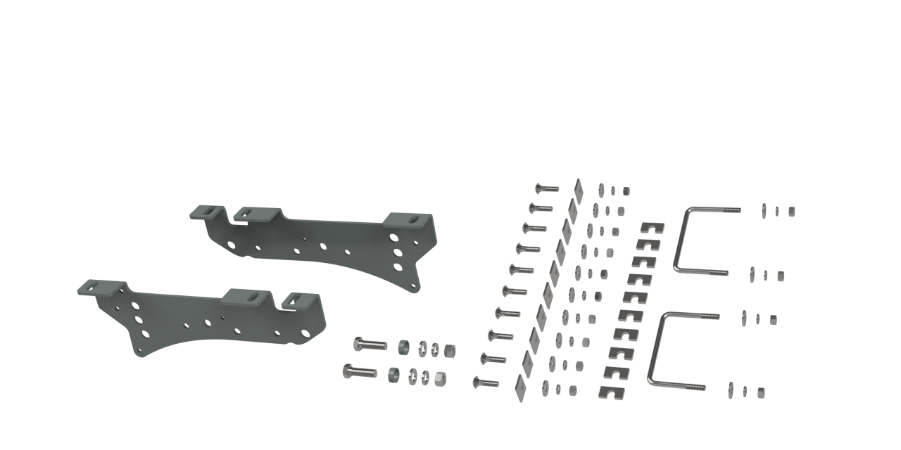 Custom Installation Brackets For Universal Mounting Rails For Some Ford Trucks — primary image