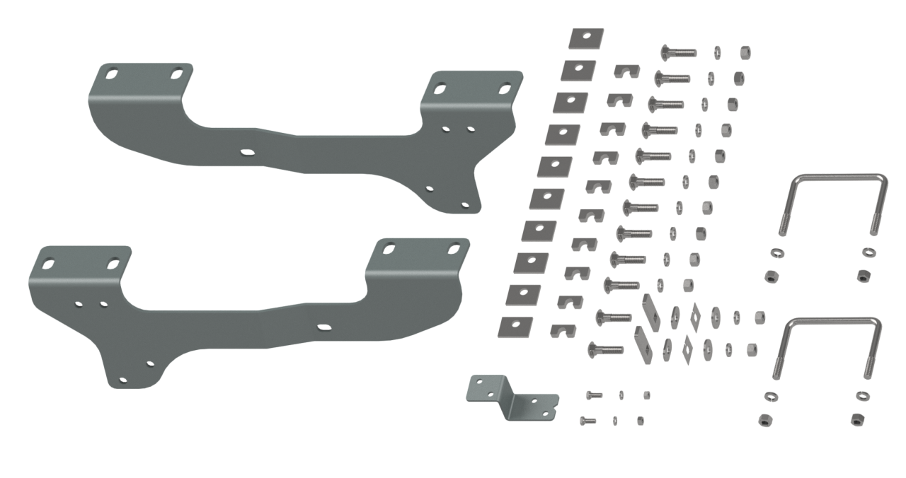 Custom Installation Brackets For Universal Mounting Rails For Some GM Trucks — primary image