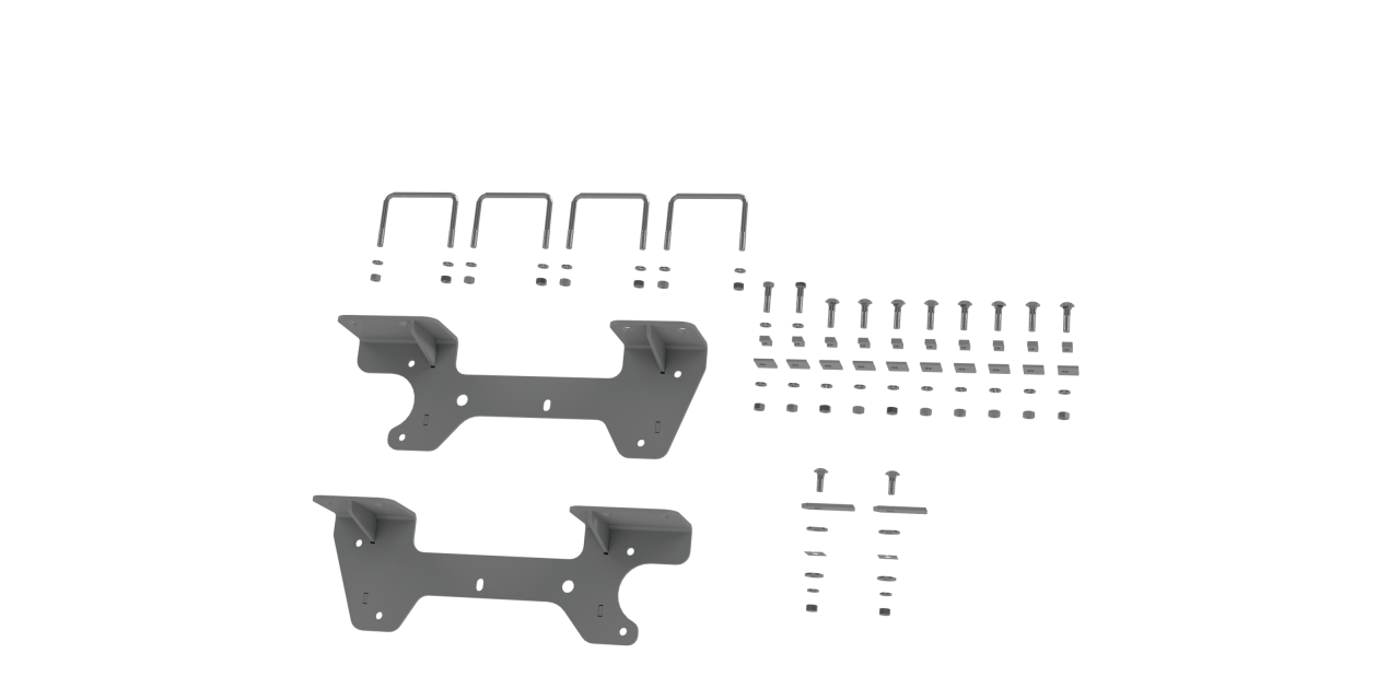 Custom Installation Brackets For Universal Mounting Rails For Some GM Trucks (RVR2504) — primary image