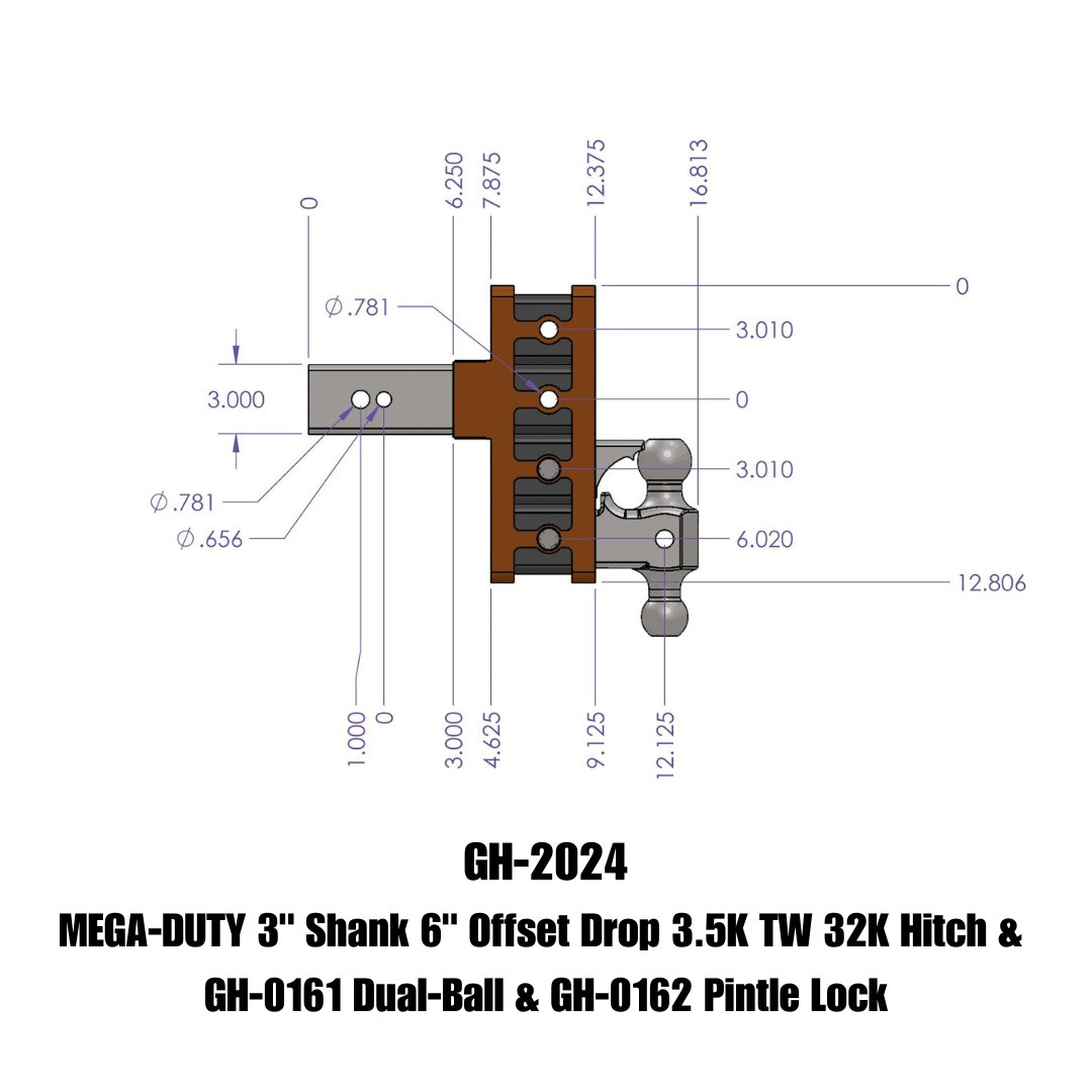 MEGA-DUTY Drop Hitch (GH-2024)
