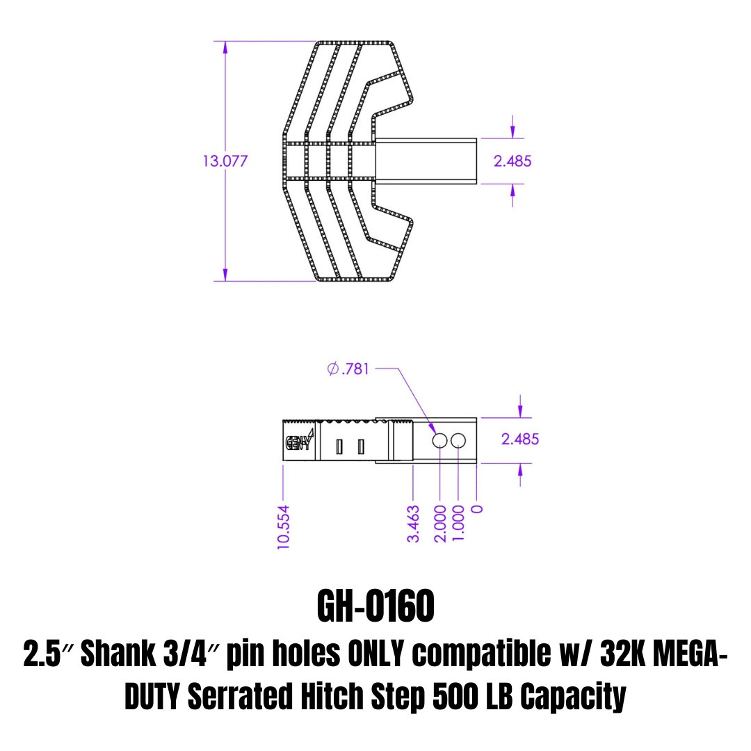 Serrated Hitch Step