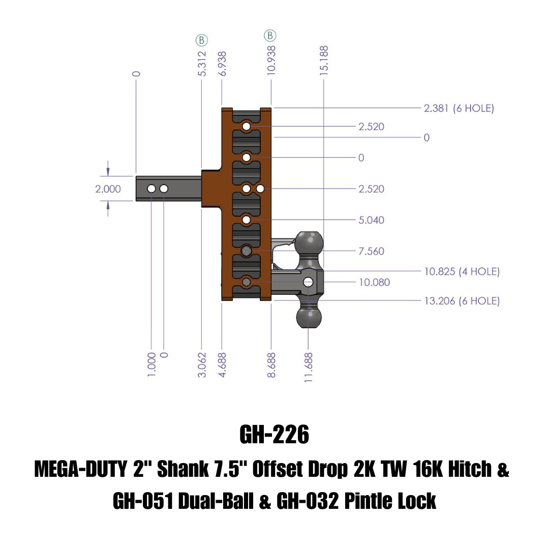 MEGA-DUTY Drop Hitch (GH-226)