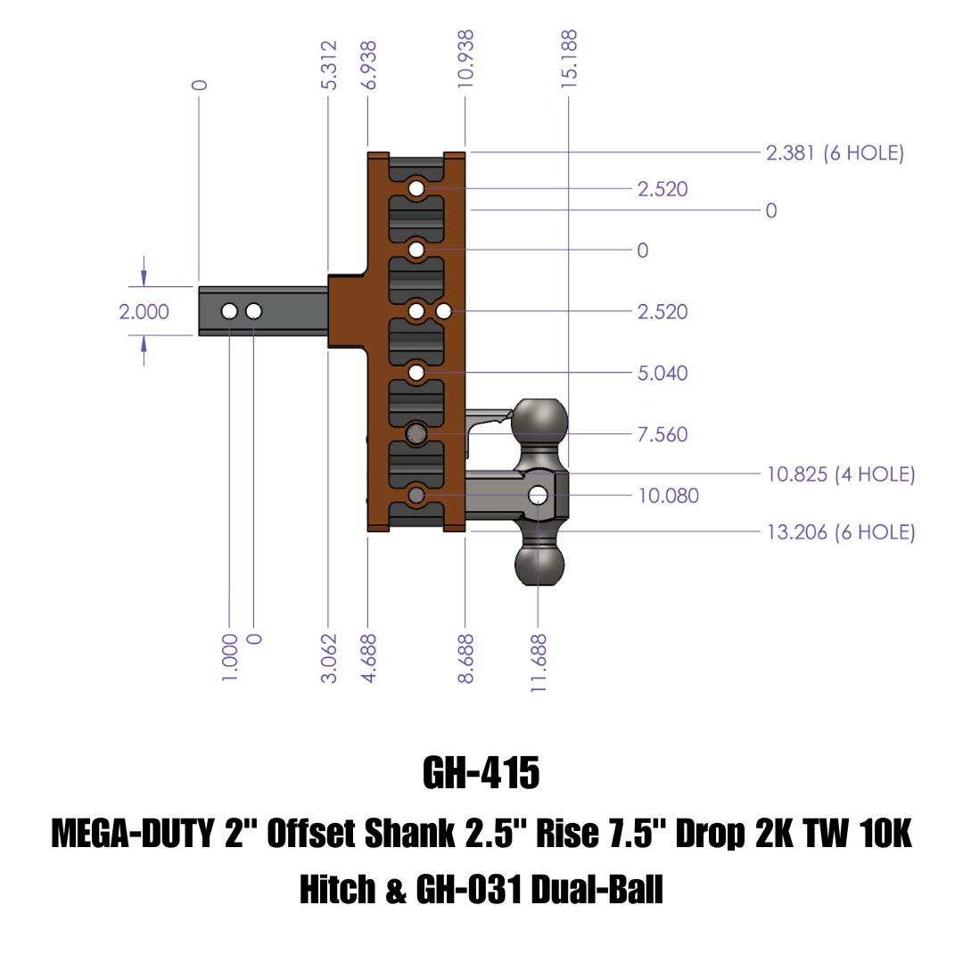 MEGA-DUTY Drop Hitch (GH-415)