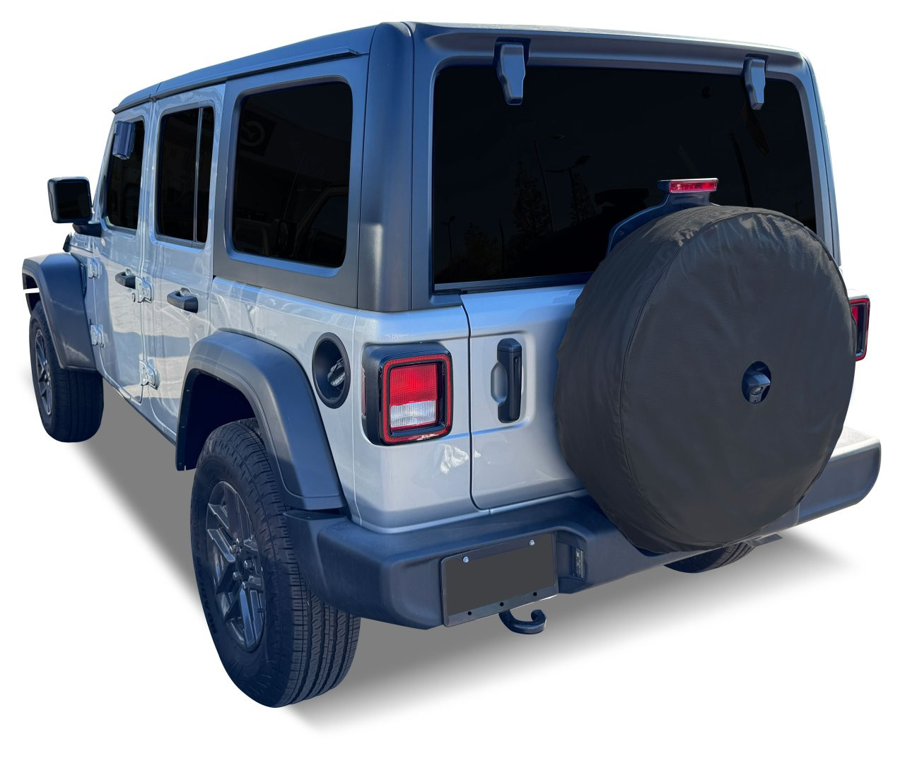 Covercraft Heavy Duty Spare Tire Cover with Camera Opening - Black — front view