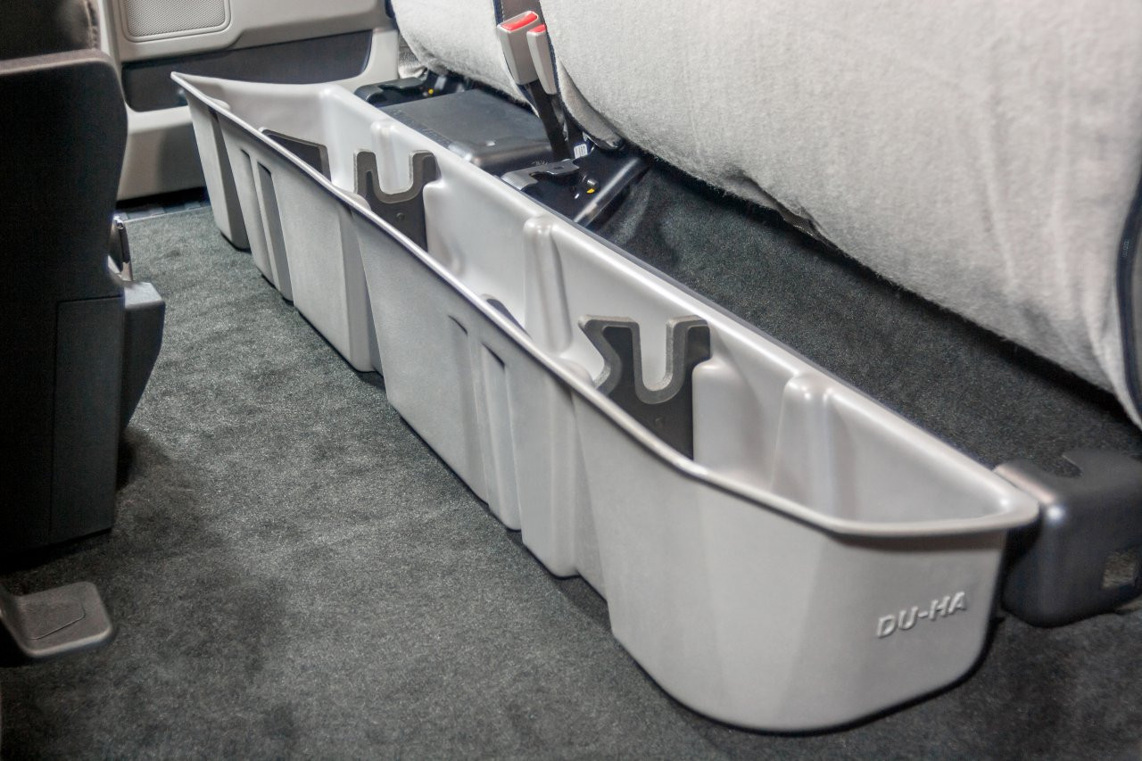 DÜHA 20107 Underseat Storage / Gun Case - Lt Gray — installed view