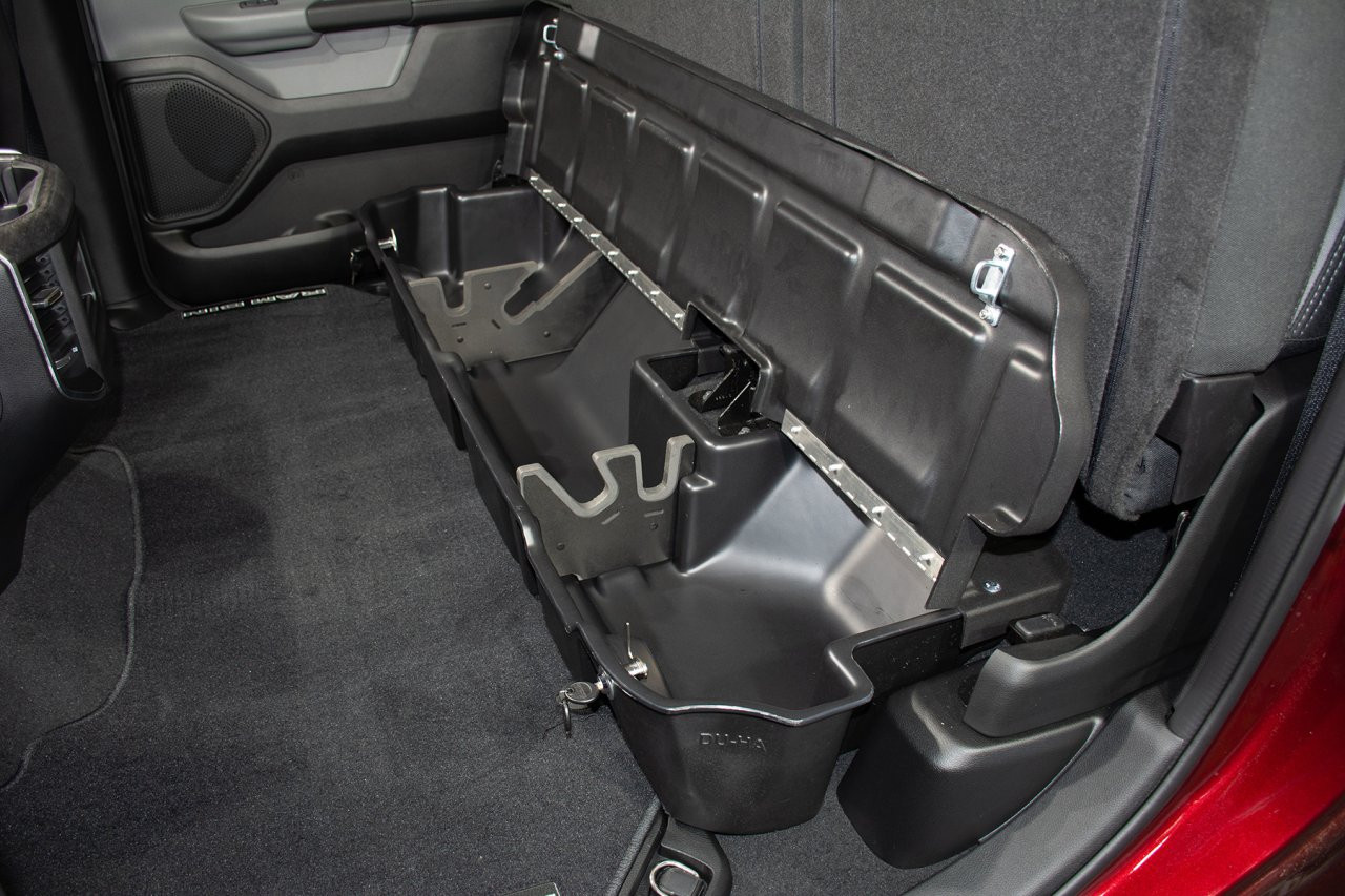 DÜHA 30120 Lockbox Underseat Storage / Gun Case - Black — side view
