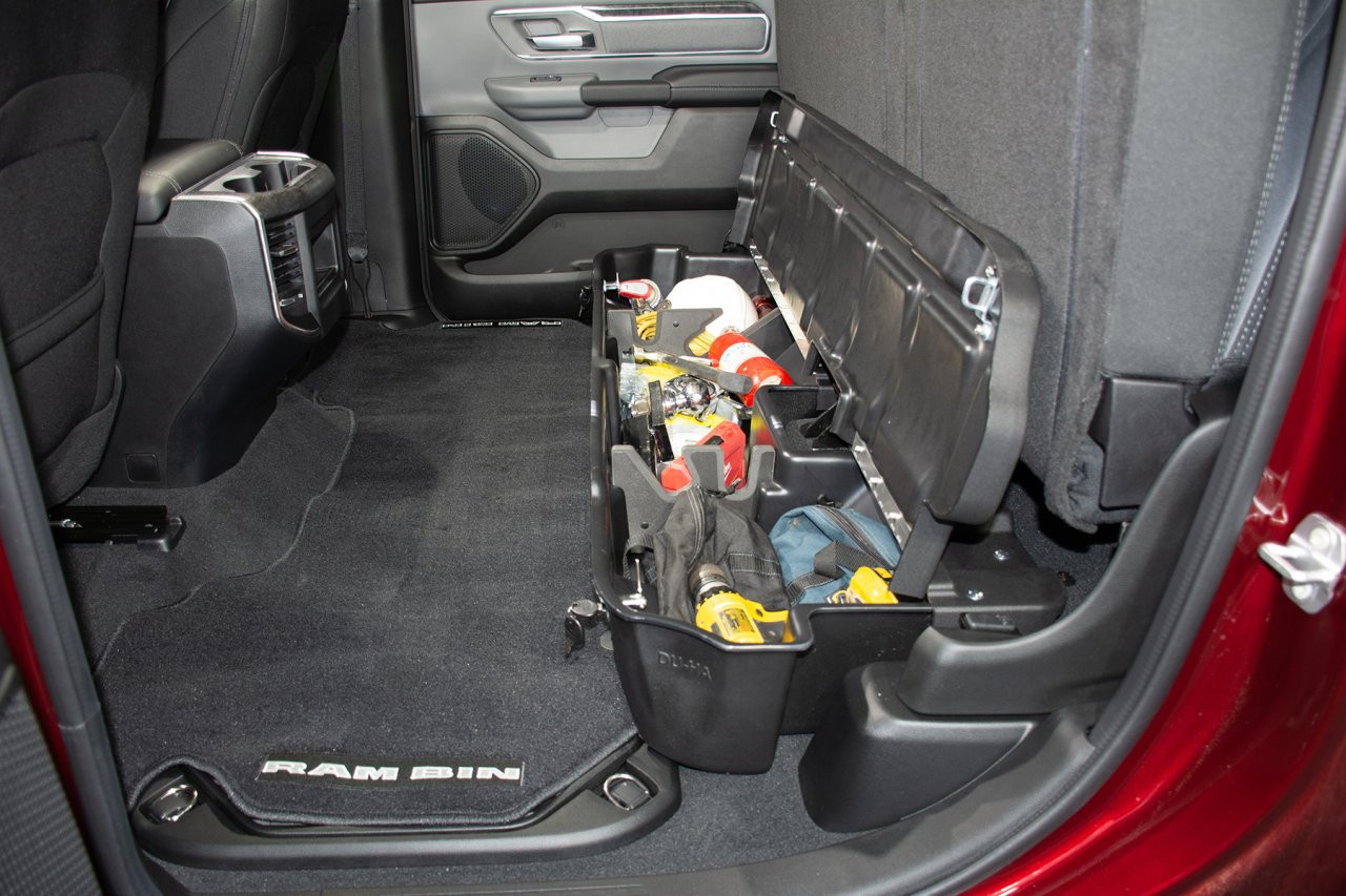DÜHA 30120 Lockbox Underseat Storage / Gun Case - Black — side view
