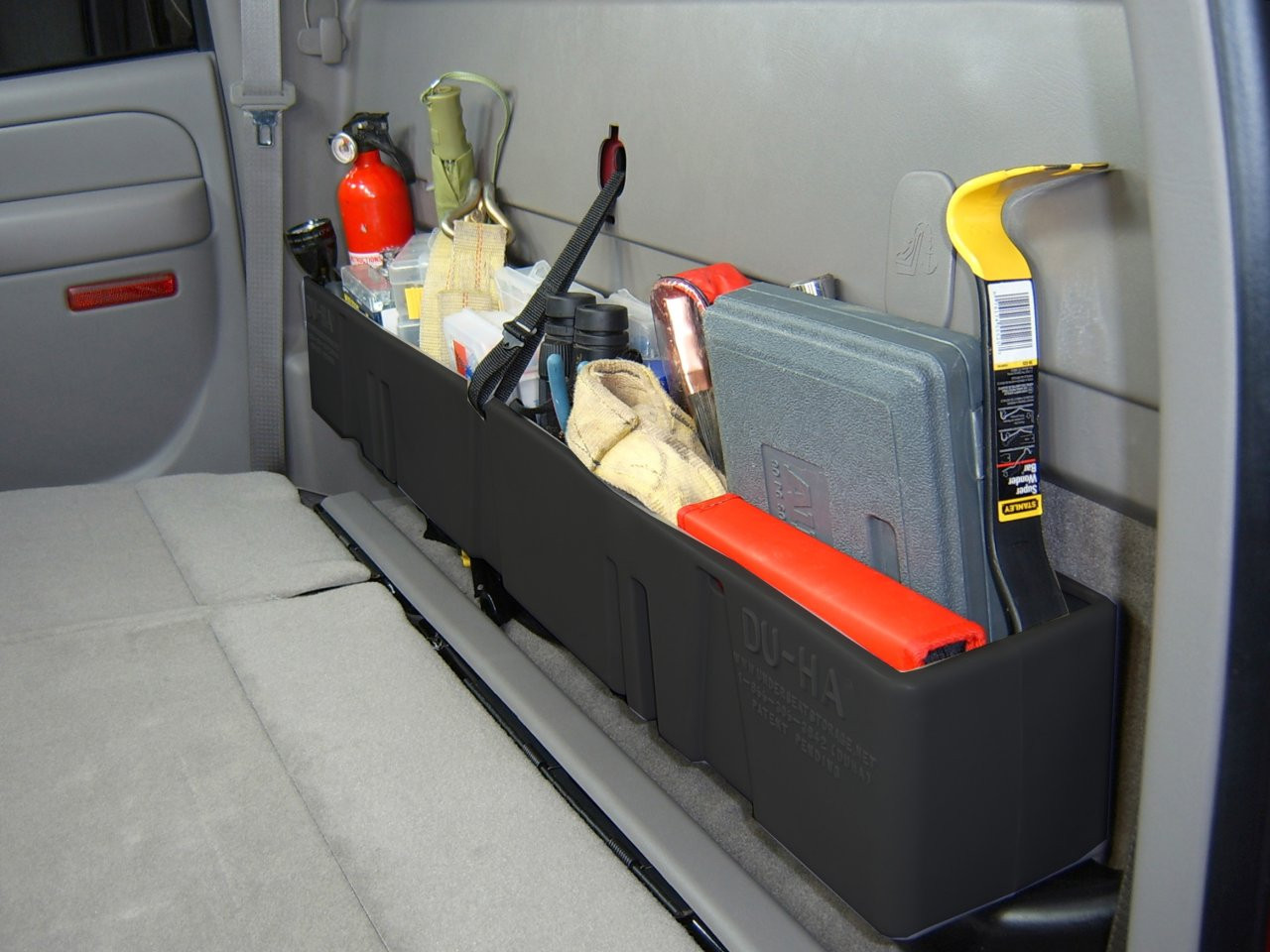 DÜHA 10023 Under Seat Storage / Gun Case - Black — side view