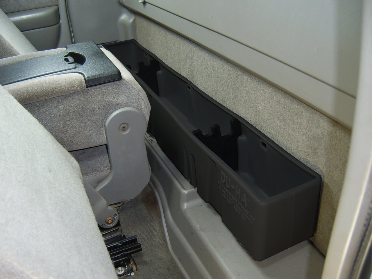 DÜHA 10026 Behind-the-Seat Storage / Gun Case - Black — installed view