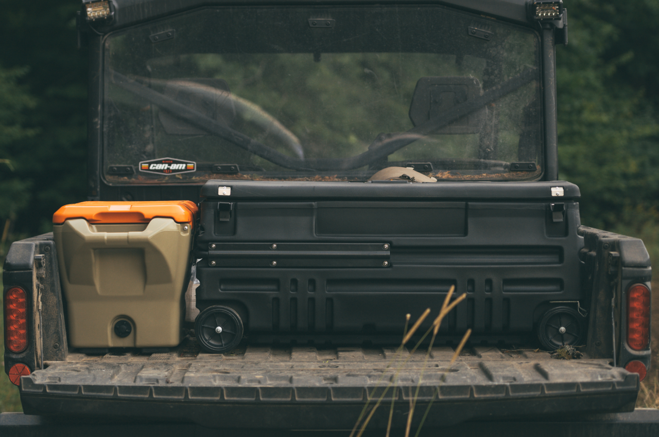 DÜHA Squad Box - Interior/Exterior Portable Storage - Manual Latch (70672) — side view