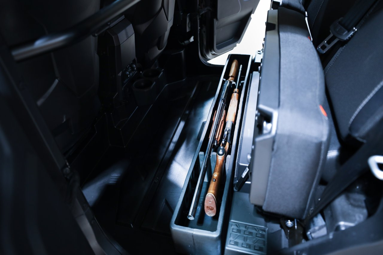 DÜHA 70830 Under Seat Storage / Gun Case - Black — side view