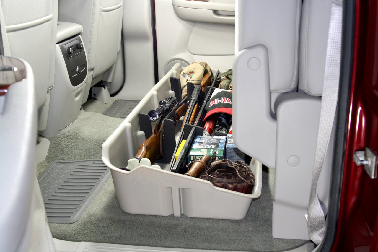 DÜHA 10043 Underseat Storage / Gun Case - Light Gray — side view