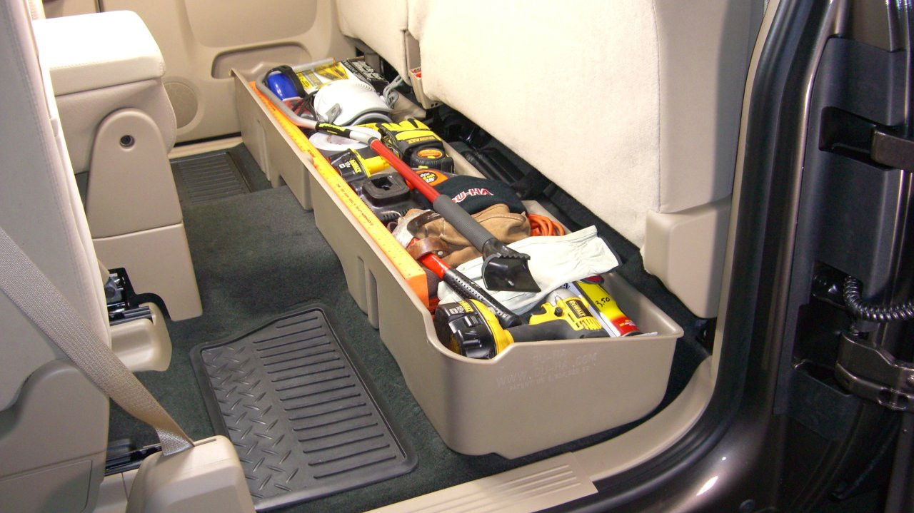 DÜHA 10045 Underseat Storage / Gun Case - Dark Gray — side view