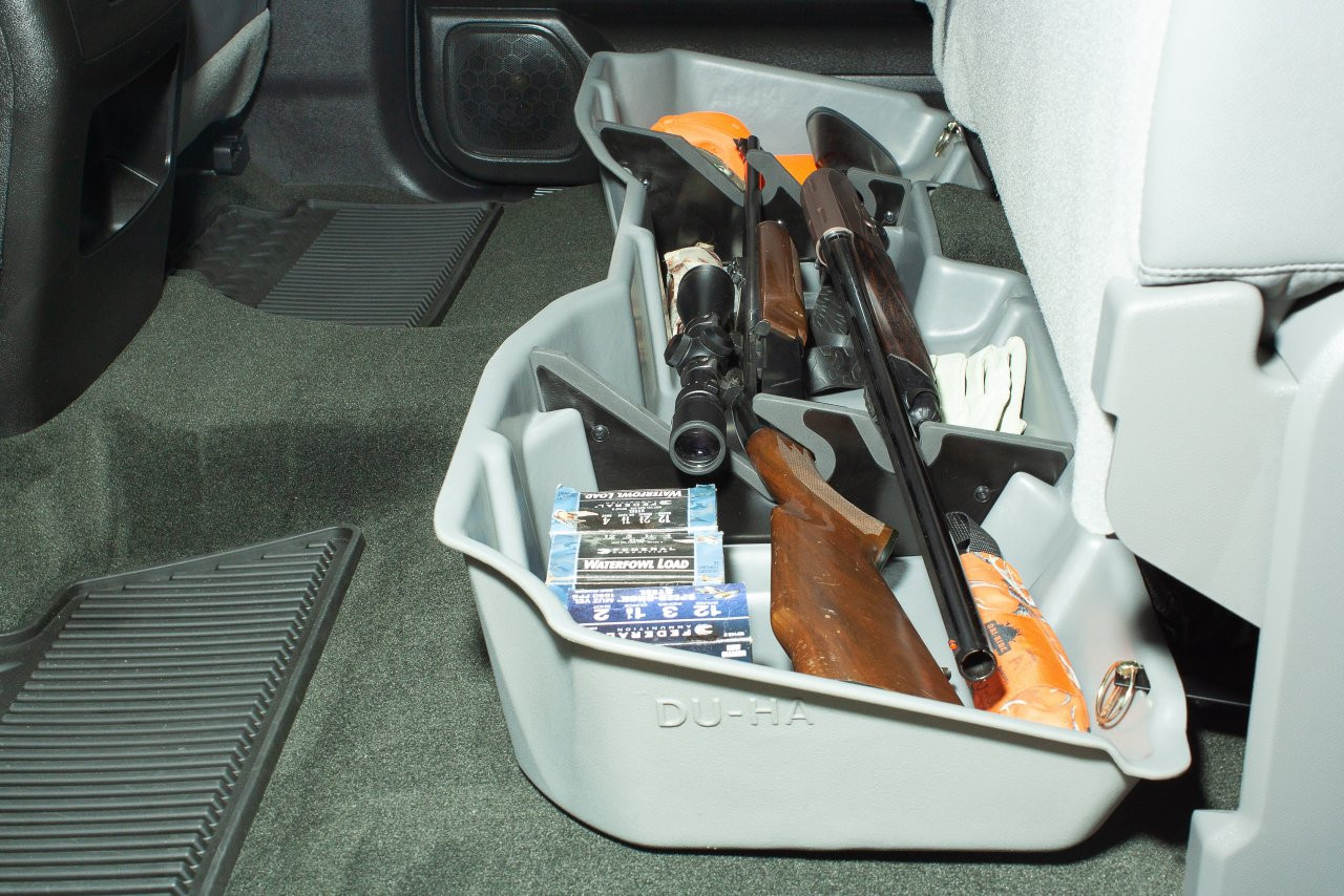 DÜHA 10302 Underseat Storage / Gun Case - Dune / Tan — side view