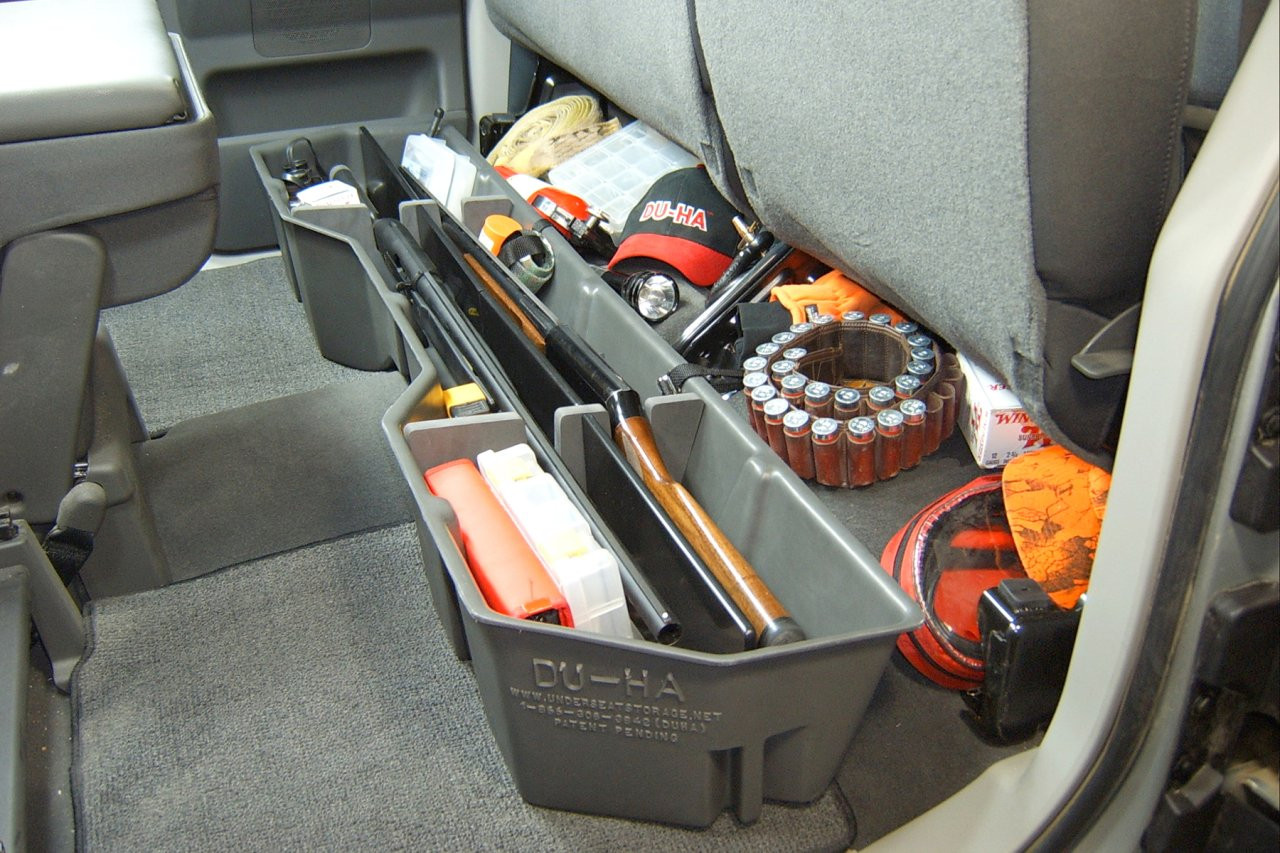 DÜHA 40012 Underseat Storage / Gun Case - Black — side view
