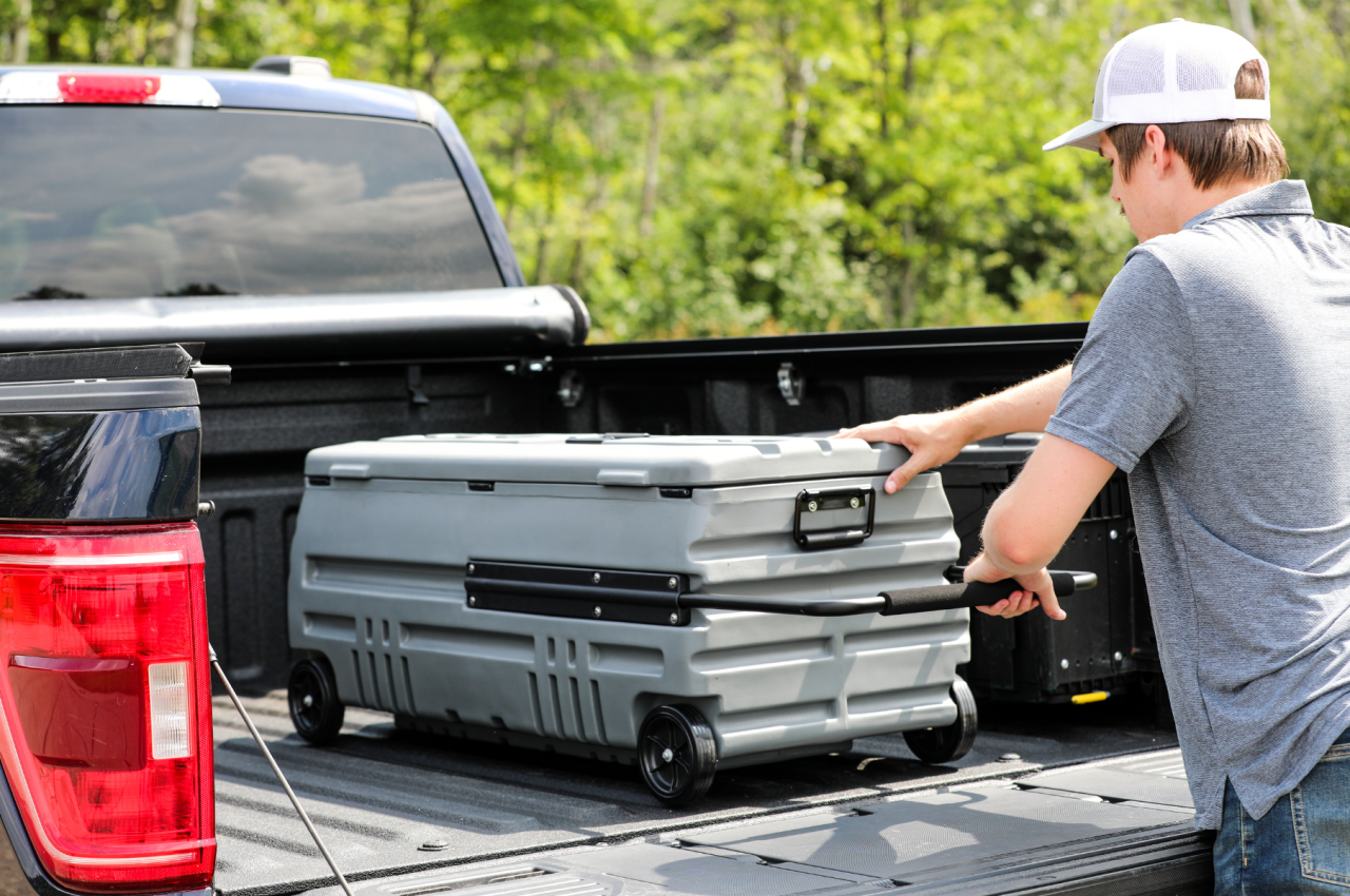 DÜHA Squad Box - Interior/Exterior Portable Storage and Gun Case - Manual Latch (70602) — side view