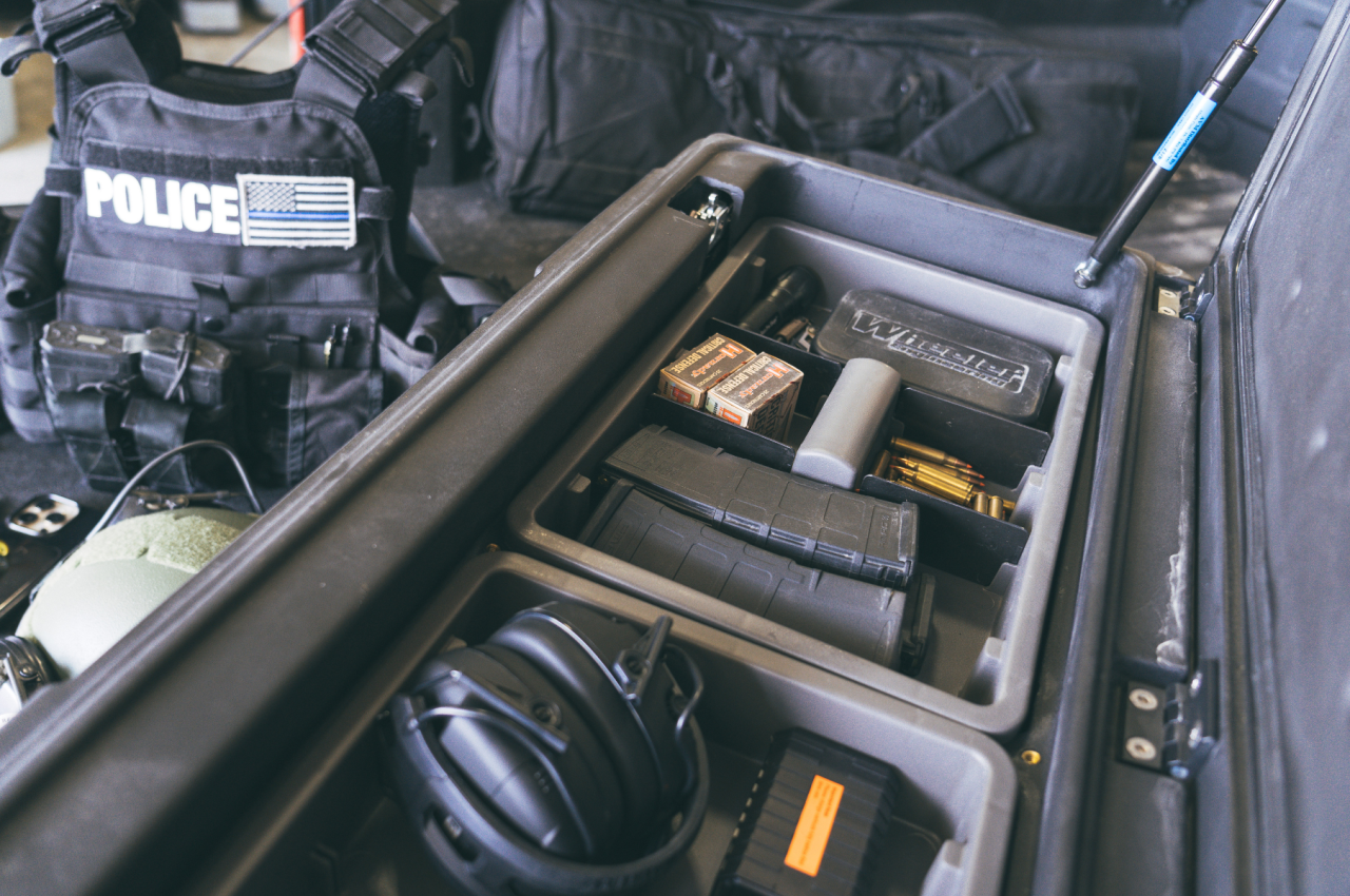 DÜHA Squad Box - Interior/Exterior Portable Storage - Internal Latch (70603) — side view