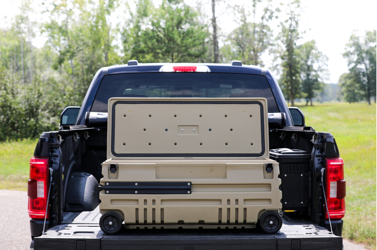 DÜHA Squad Box - Interior/Exterior Portable Storage and Gun Case - Manual Latch (70604) — side view