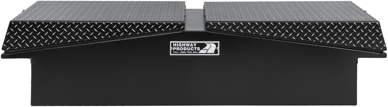71 X 16 X 23 GULL WING TOOL BOX WITH SMOOTH BLACK BASE, LEOPARD LID, NO BOWEYES