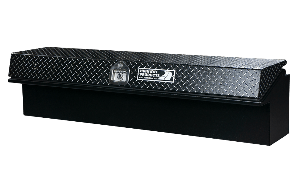 90 X 16 X 16 DRIVER SIDE LOW SIDE TOOL BOX WITH SMOOTH BLACK BASE, LEOPARD LID — primary image