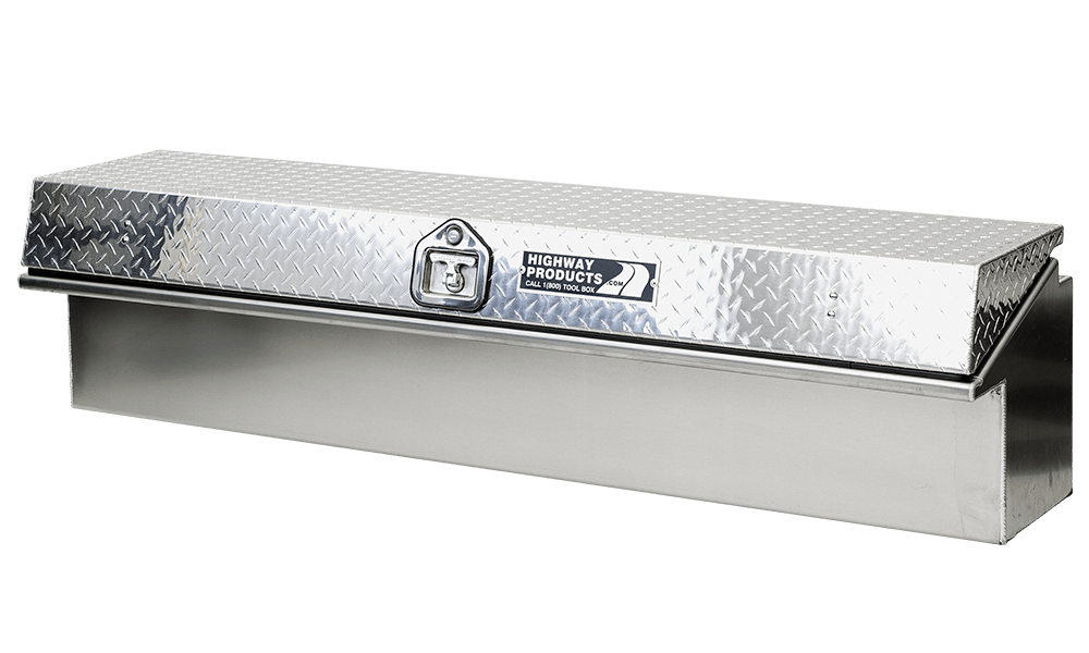 90 X 16 X 16 DRIVER SIDE LOW SIDE TOOL BOX WITH SMOOTH ALUMINUM BASE, PLATE LID