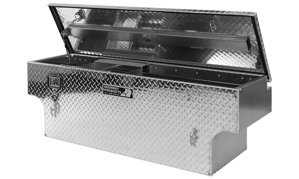 60 X 19.5 X 21 5TH WHEEL TOOL BOX WITH DIAMOND PLATE LID, DIAMOND PLATE BASE (3022-004)