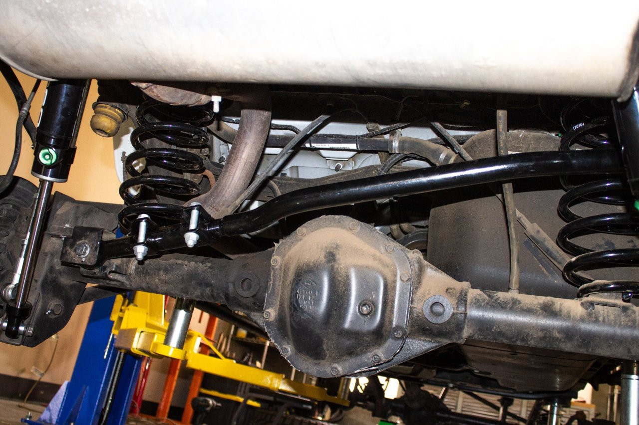 RSO Forged Rear Track Bar 0-6in Lift Black for Wrangler JK/JKU — side view