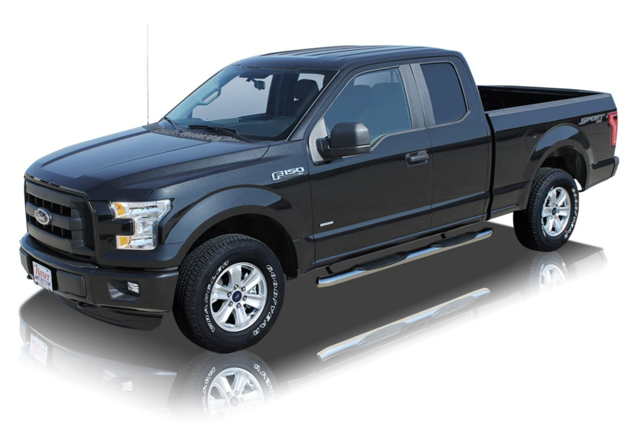 Raptor Series 4" OE Style Oval Nerf Bars Polished Stainless Part# 1505-0192 — side view
