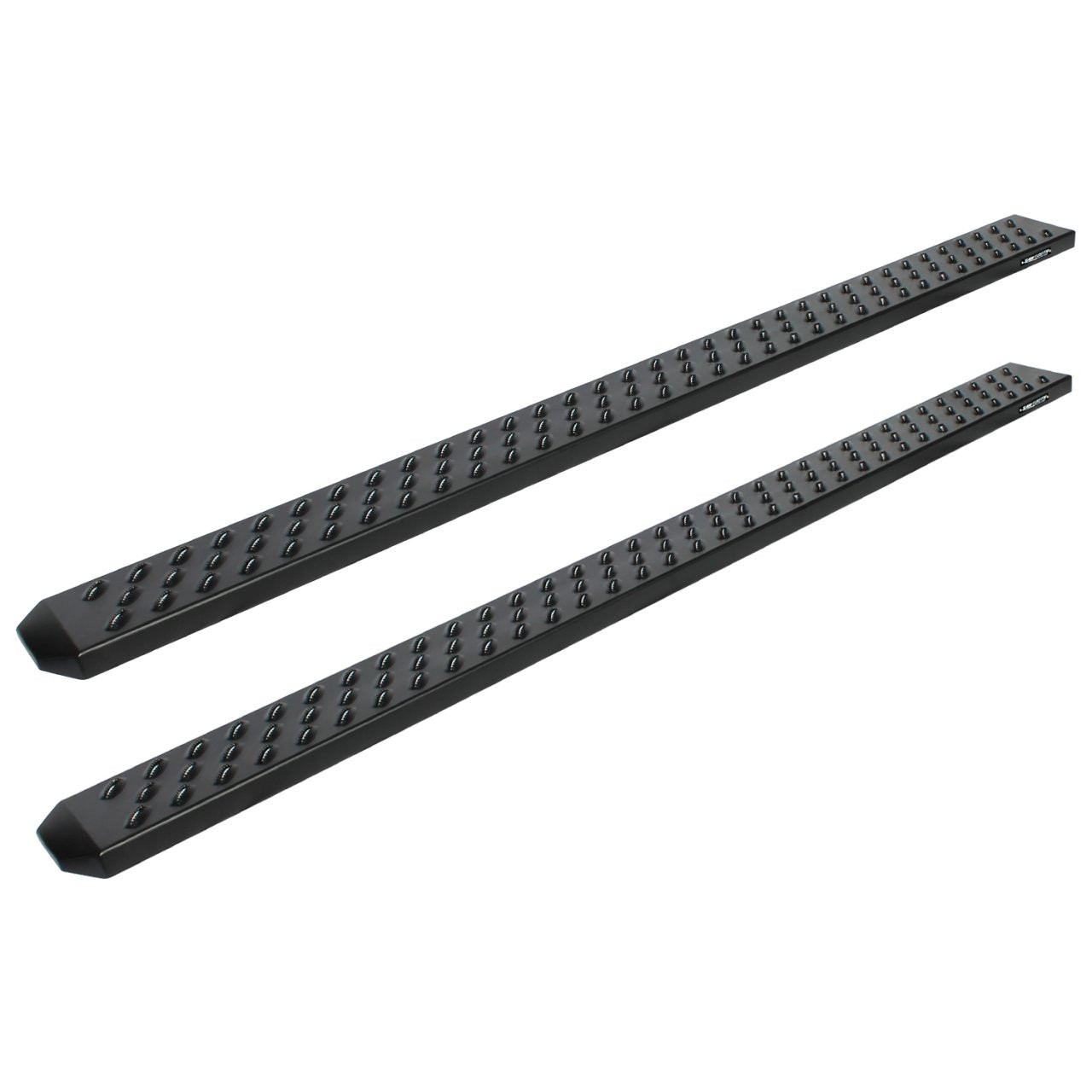 Raptor Series Sawtooth Running Boards Black Textured Aluminum - Part# 2103-0355BT — primary image