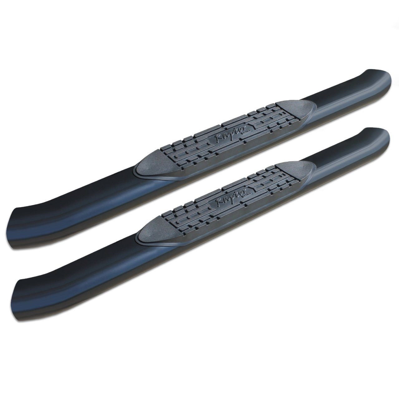 Raptor Series 5" OE Style Curved Oval Nerf Bars Black Steel Part# 1601-0324B — primary image