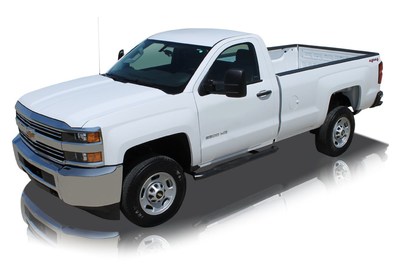 Raptor Series 4" OE Style Oval Nerf Bars Black E-Coated Steel Part# 1502-0380B — side view