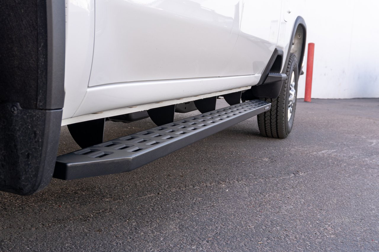 Raptor Series Sport Step Running Boards BLK Textured Aluminum Part# 2301-0052BT — side view