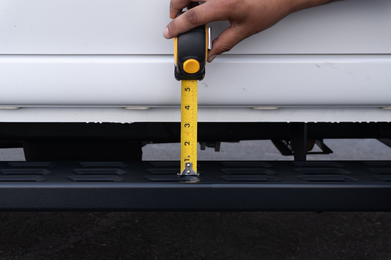 Raptor Series Sport Step Running Boards BLK Textured Aluminum Part# 2301-0052BT — side view