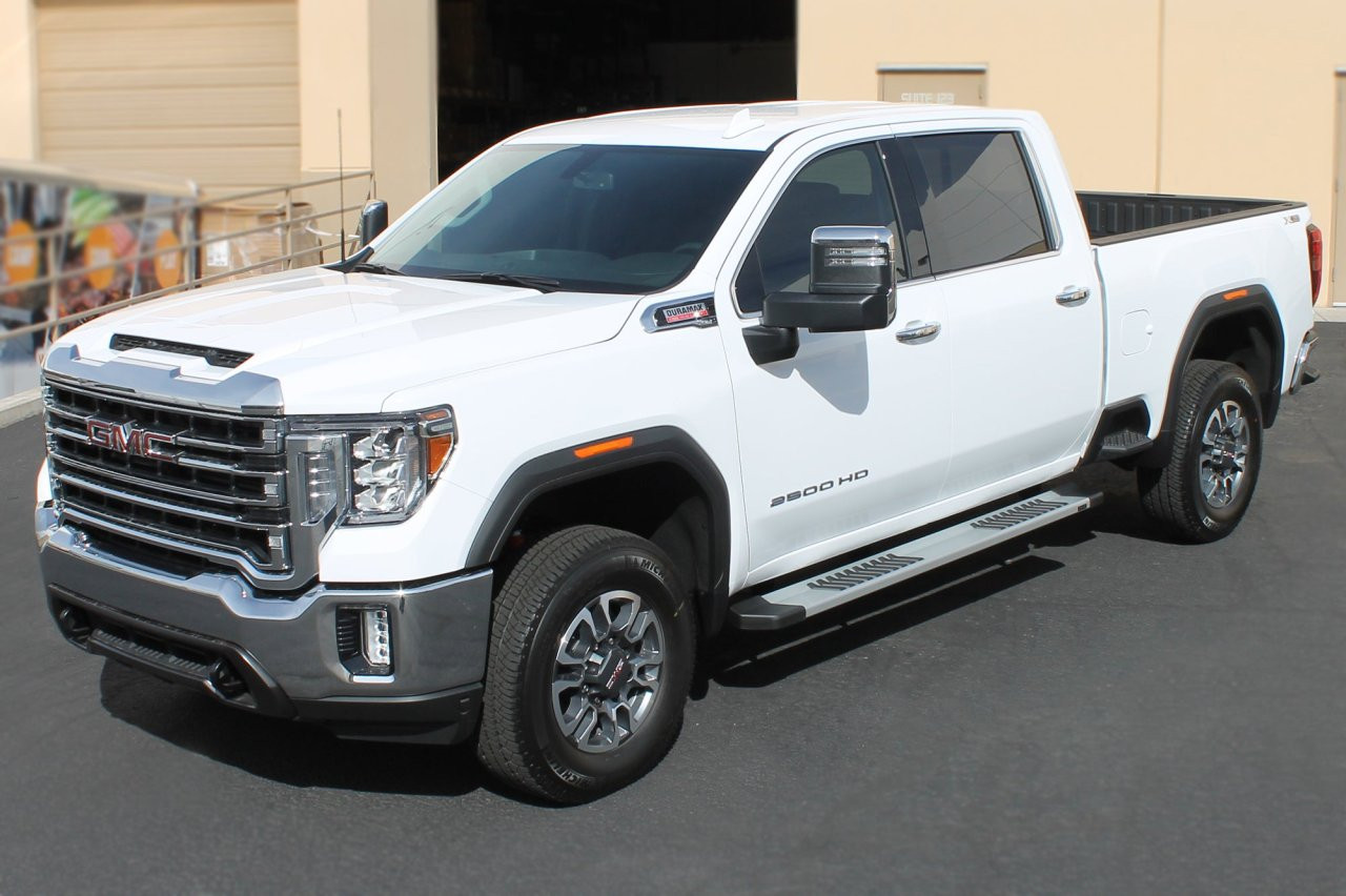 Raptor Series 6" OEM Style Running Boards Brushed Aluminum - Part# 1703-0251 — side view
