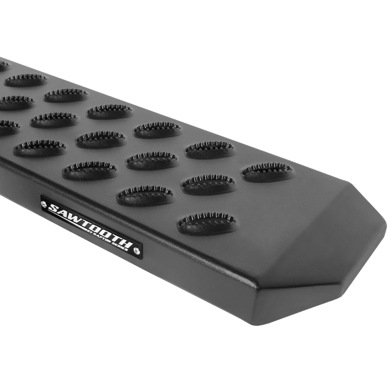 Raptor Series Sawtooth Running Boards Black Textured Aluminum - Part# 2101-0342BT — application image