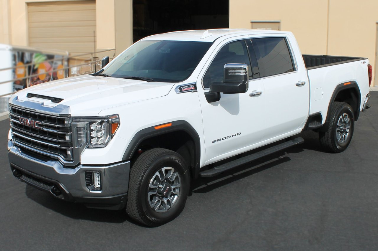 Raptor Series Tread Step Running Boards BLK Textured Aluminum Part# 1904-0367BT — side view