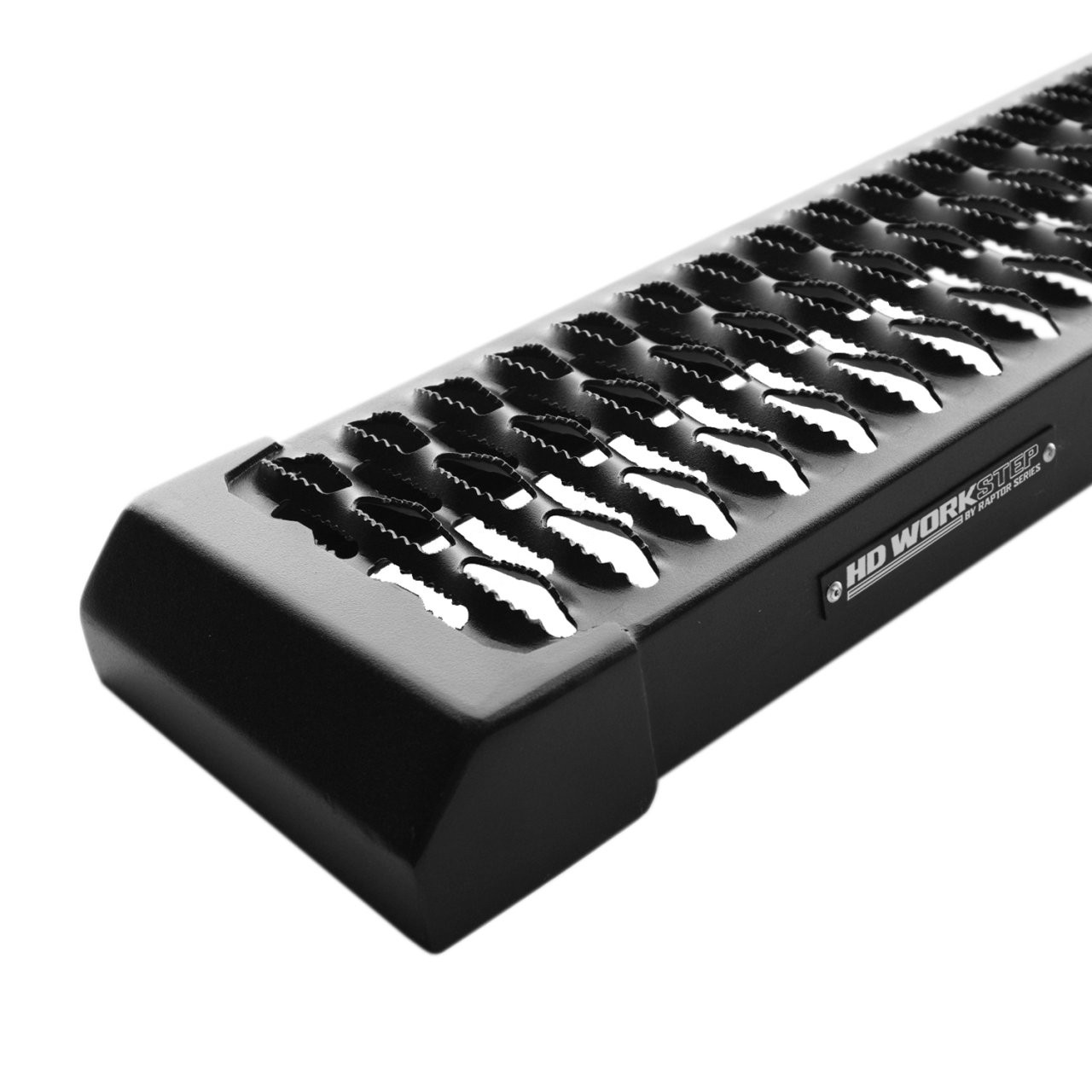 Raptor Series HD WorkStep Running Boards Black Textured Aluminum - Part# 2486-0201BT — application image