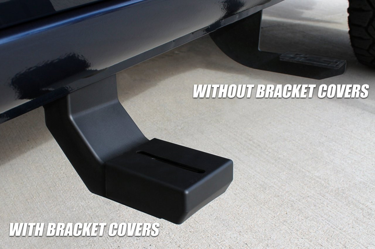 Bracket Covers for Raptor Series Slide Track Running Boards Only - Qty 8 Set — side view