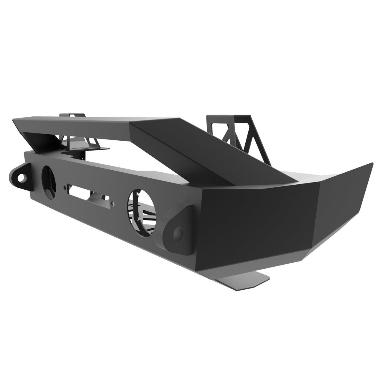 Magnum Front Stubby Winch Ready Bumpers Black Textured Alloy Steel — application image